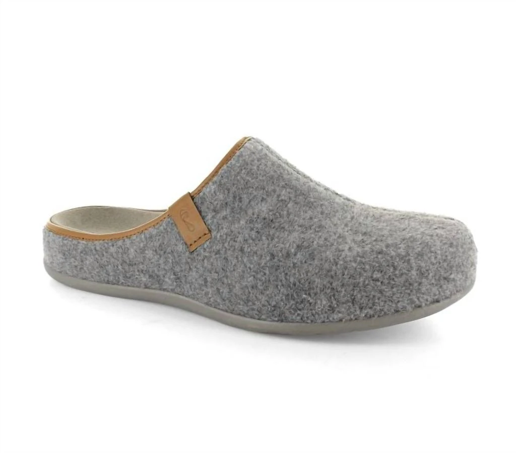 Strive Men
s Cologne Wool Mule Orthotic Slipper In Light Grey