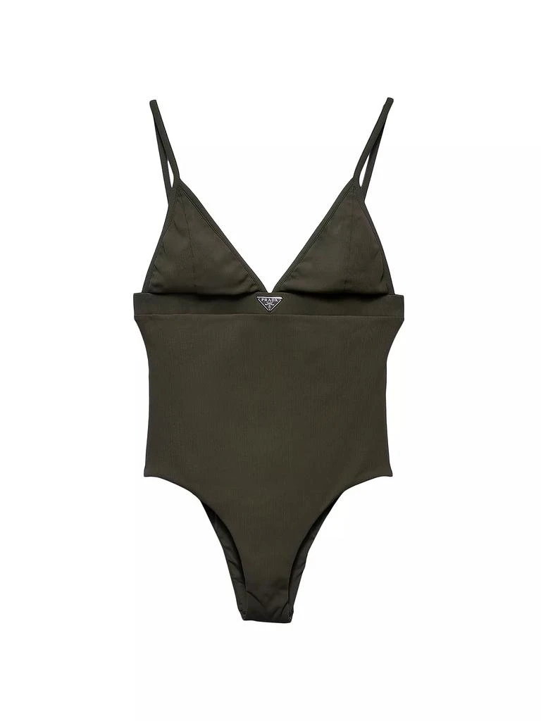 Prada Ribbed Knit One-Piece Swimsuit 1