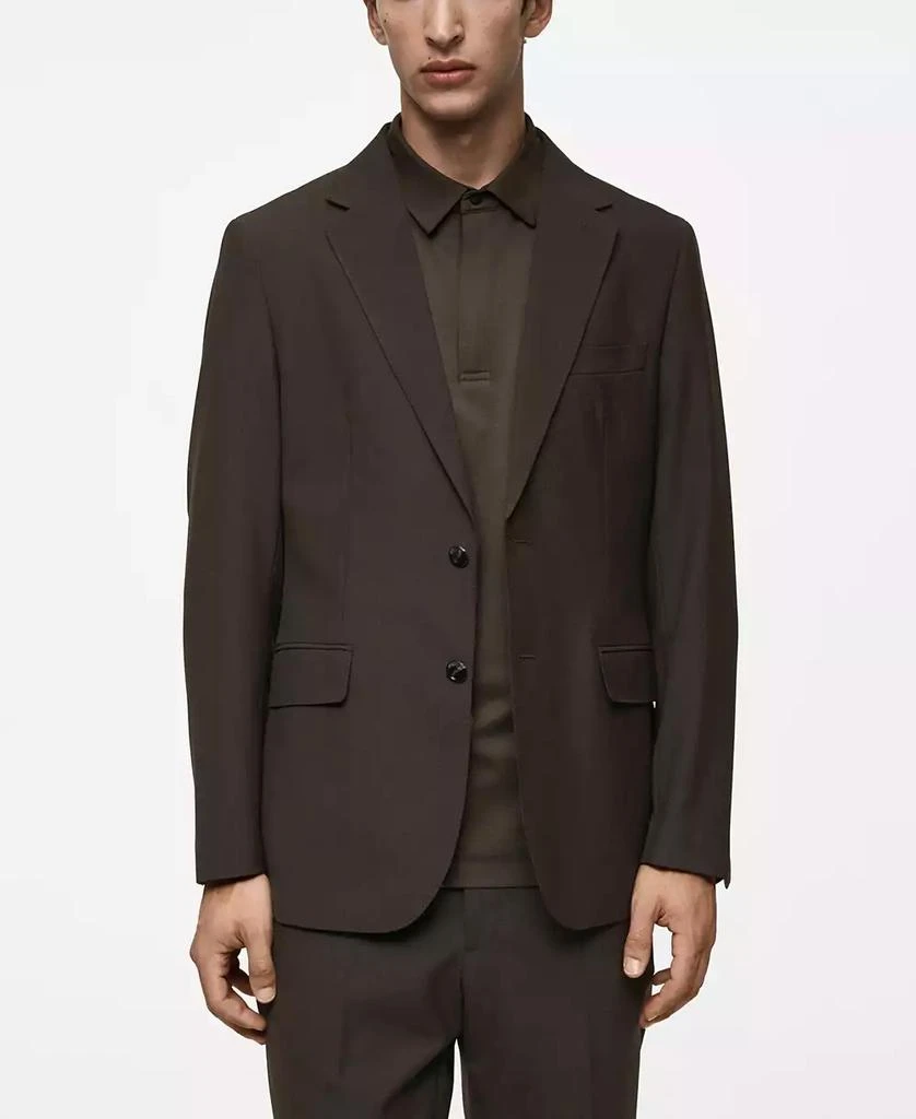 Mango Men's Wool Suit Blazer 1