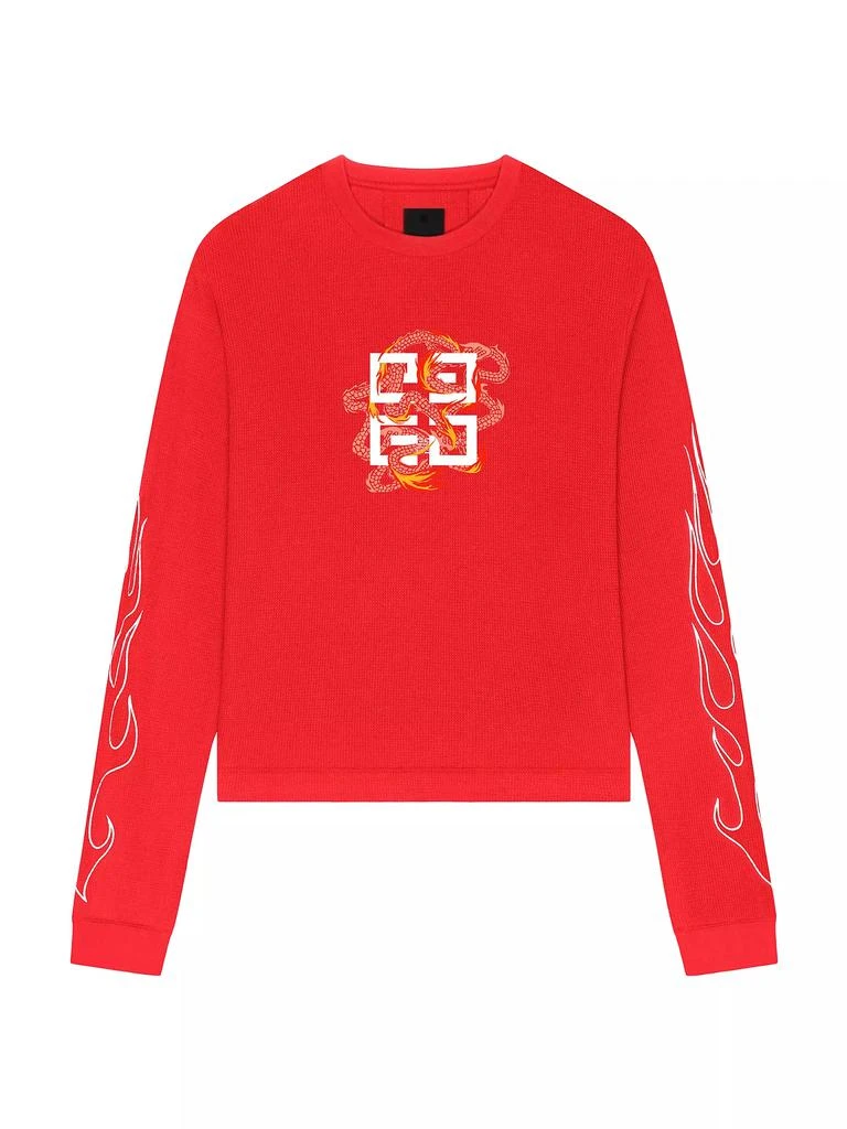 Givenchy Boxy Fit T-Shirt In Cotton With 4G Dragon Print 1