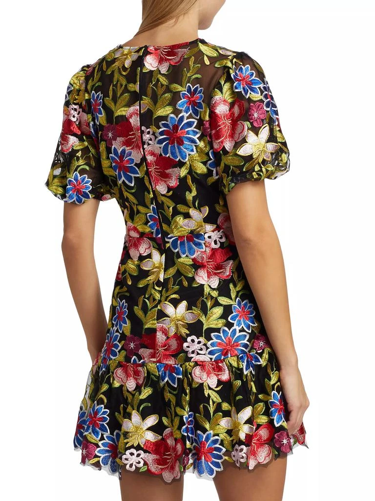 Milly Yasmin Floral Mesh Dress 5