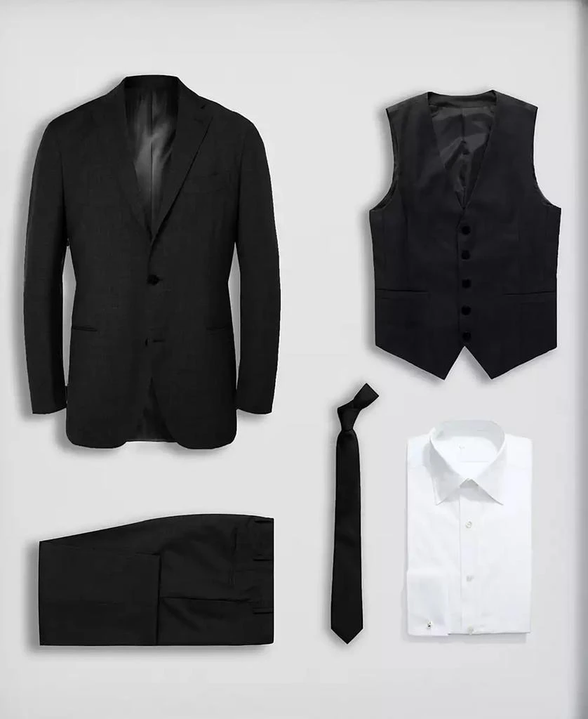 Perry Ellis Big Boy's 5-Piece Shirt, Tie, Jacket, Vest and Pants Solid Suit Set 5