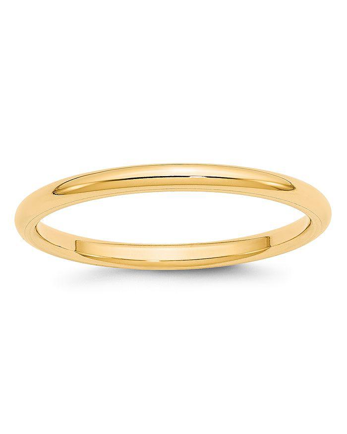 Bloomingdale's Men's 2mm Comfort Fit Band Ring in 14K Yellow Gold