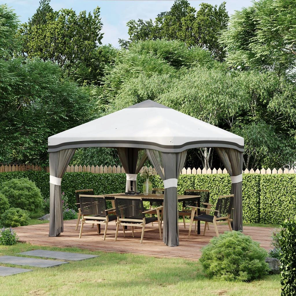 Streamdale Furniture Streamdale 10' x 10' Pop Up Canopy Tent with Netting 2