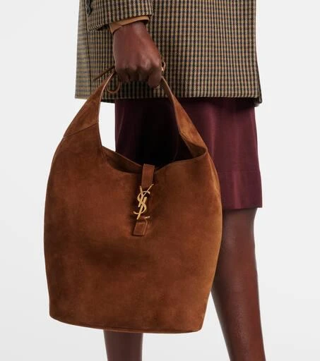 Yves Saint Laurent Le 5 à 7 suede bucket bag 7