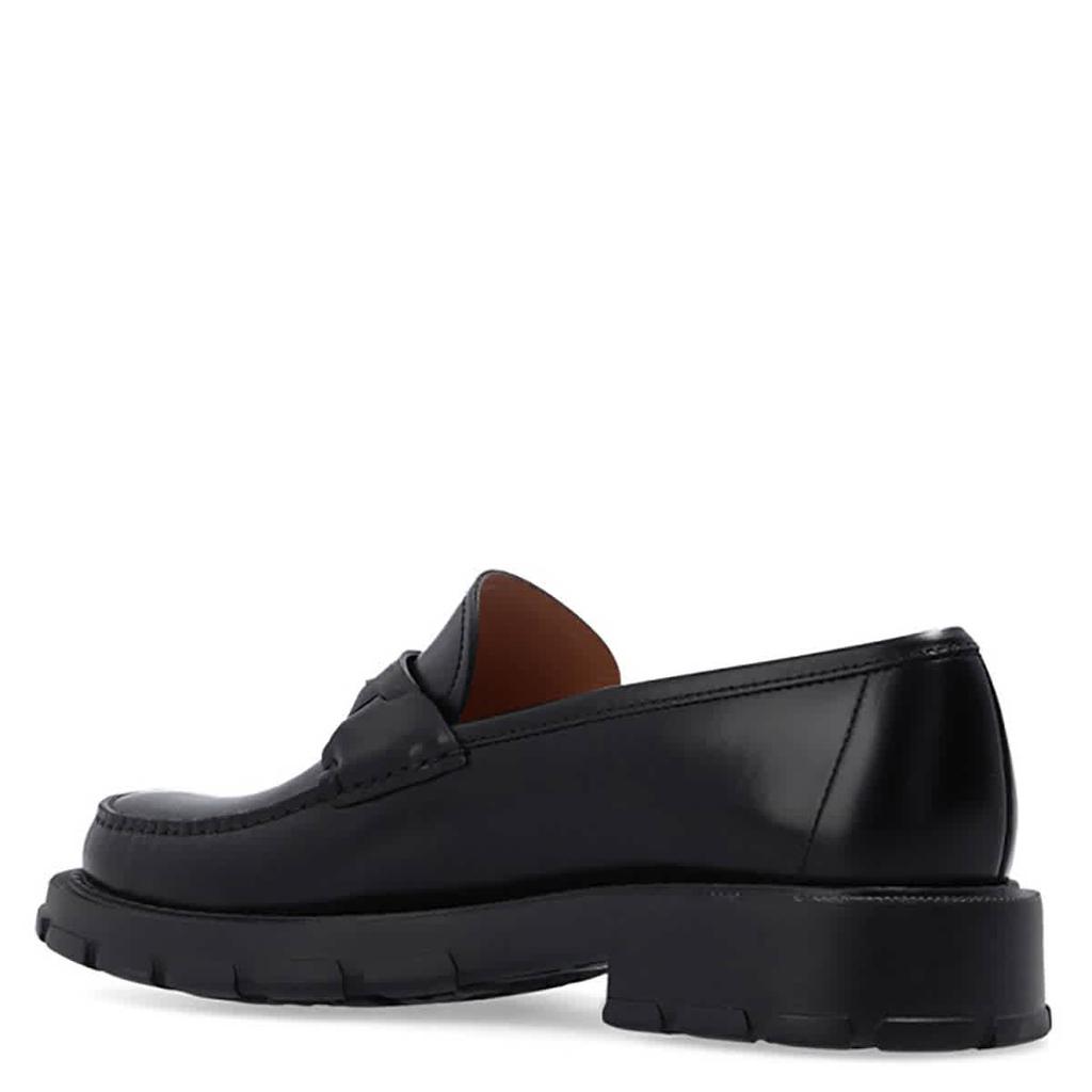 Shop Salvatore Ferragamo Black Signature Leather Moccasins Shop Salvatore Ferragamo Black Signature Leather Moccasins