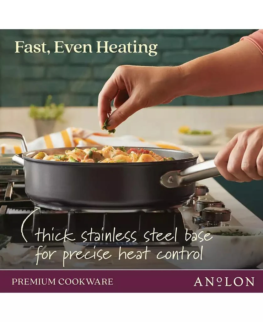 Anolon Accolade Forged Hard-Anodized Nonstick Square Grill Pan, 11-Inch, Moonstone 10