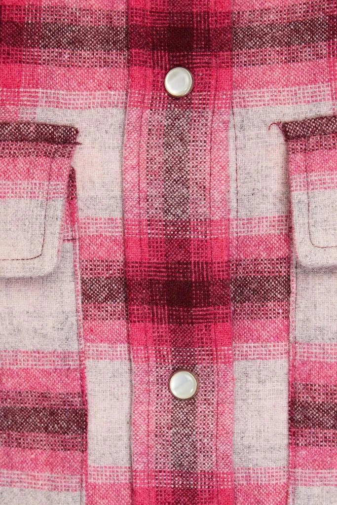 MARANT ÉTOILE Reosi checked wool-blend flannel shirt 4