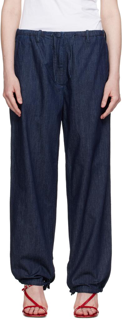 Shop Indigo Printed Denim Jeans on Sale at BeyondStyle – Get