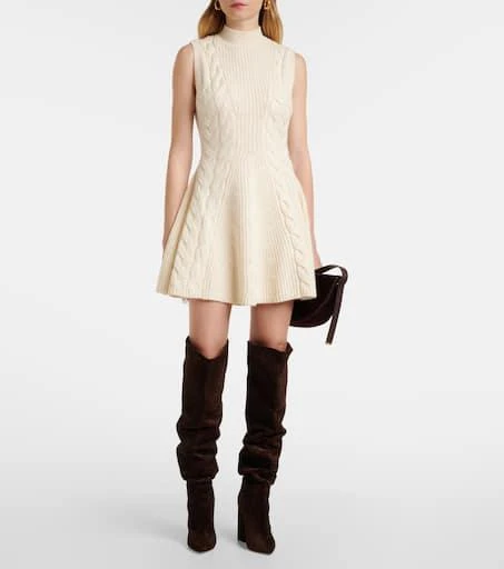 Staud Charade cable-knit wool-blend minidress 2