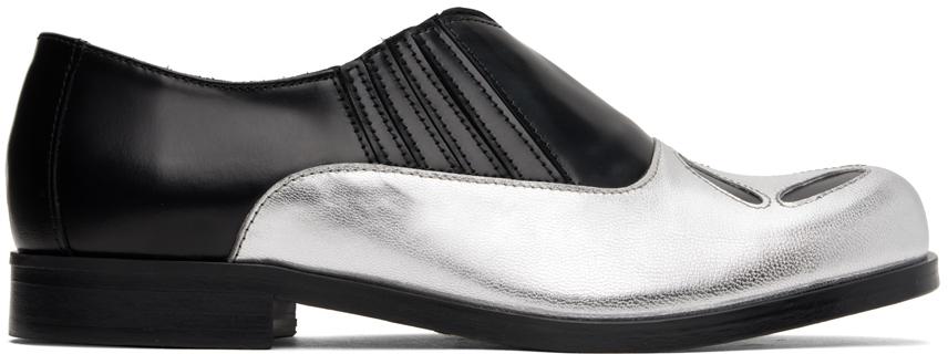 Shop Black & Silver 4 Slashed Loafers on Sale at BeyondStyle – Get