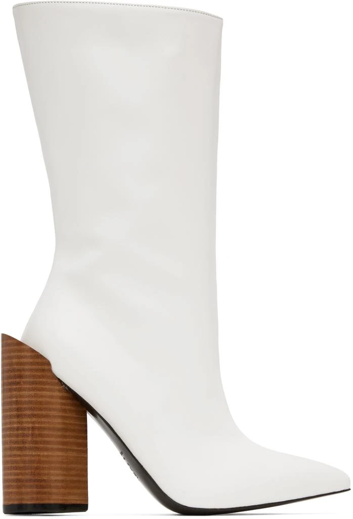 pushBUTTON White Heart Boots 1
