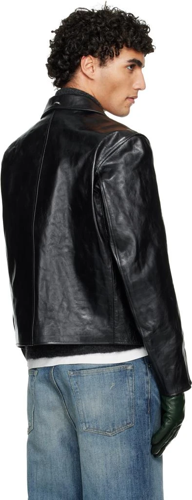 Our Legacy Black Mini Leather Jacket 3