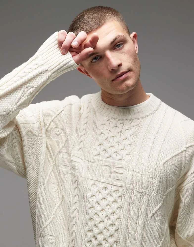 Carhartt WIP Carhartt WIP shawn knitted jumper in off white