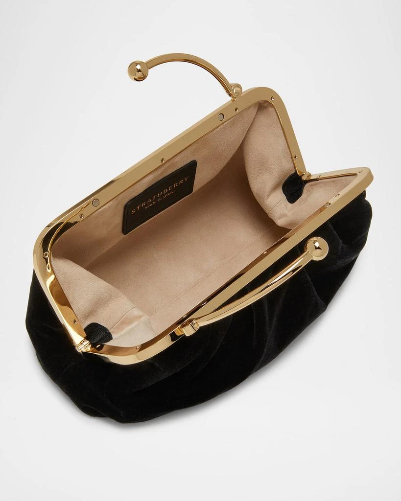 Strathberry Frame Velvet Top-Handle Bag 3