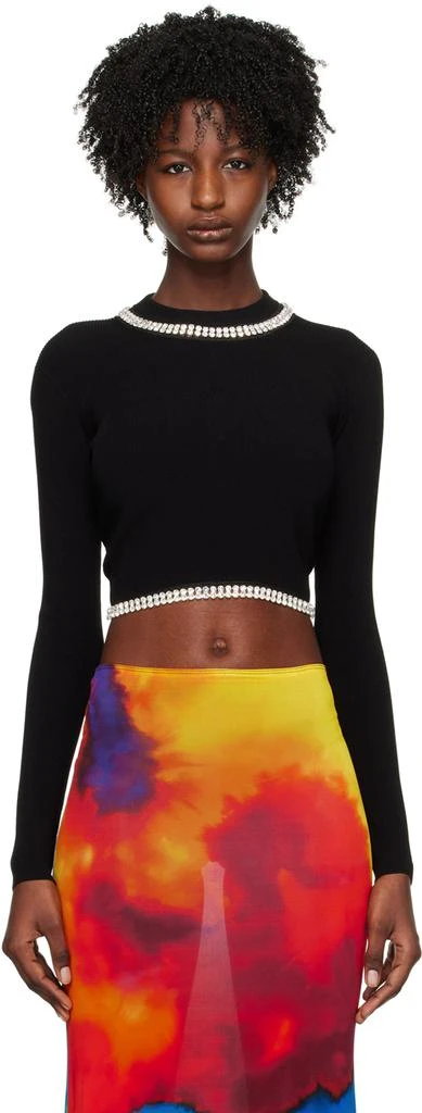 Paco Rabanne Black Cropped Sweater 1