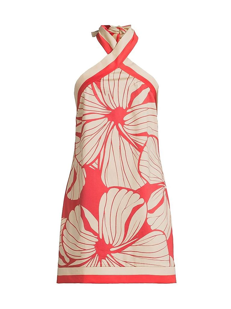 Hutch Baker Hibiscus Halter Minidress 1