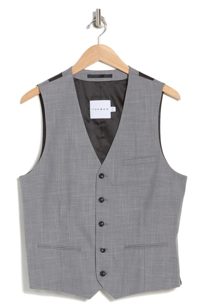 Topman Textured Suit Waistcoat Vest 3