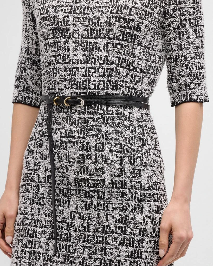 Shop Voyou Double Wrap Leather Skinny Belt on Sale at  display picture 1