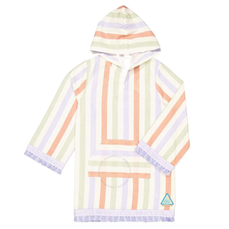 Zimmermann Girls August Striped Long-Sleeve Dress 1