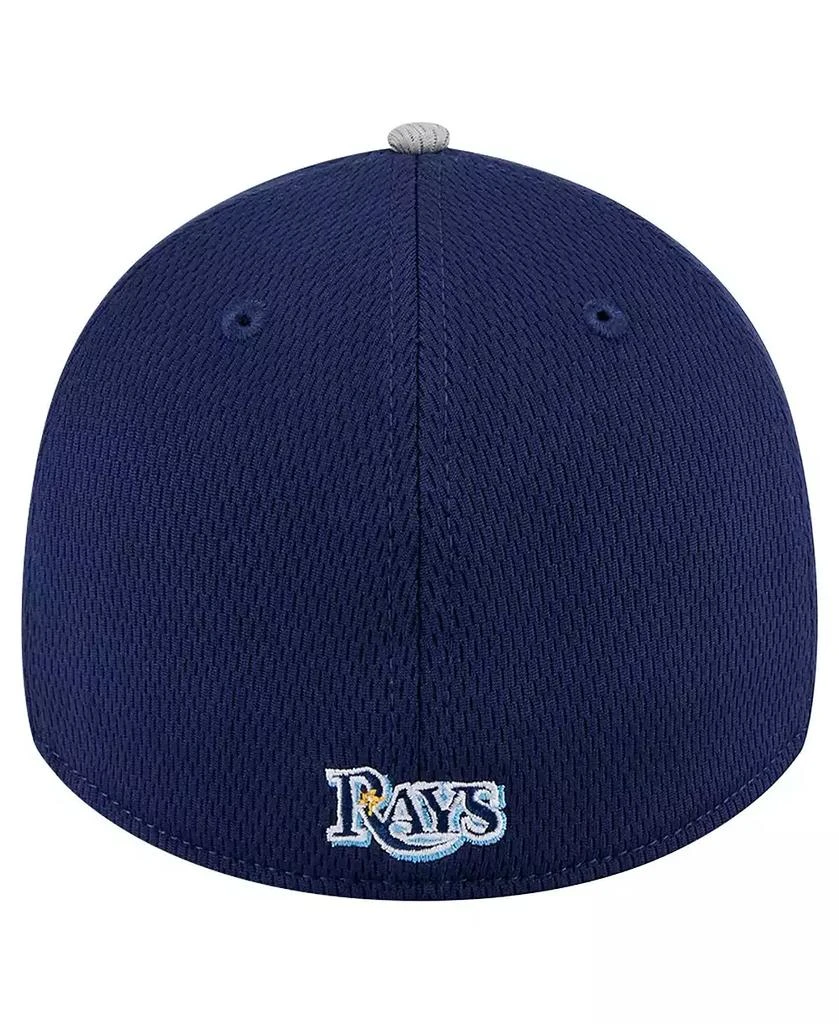 New Era Men's Gray/Navy Tampa Bay Rays Visor Trim 39THIRTY Flex Hat 4