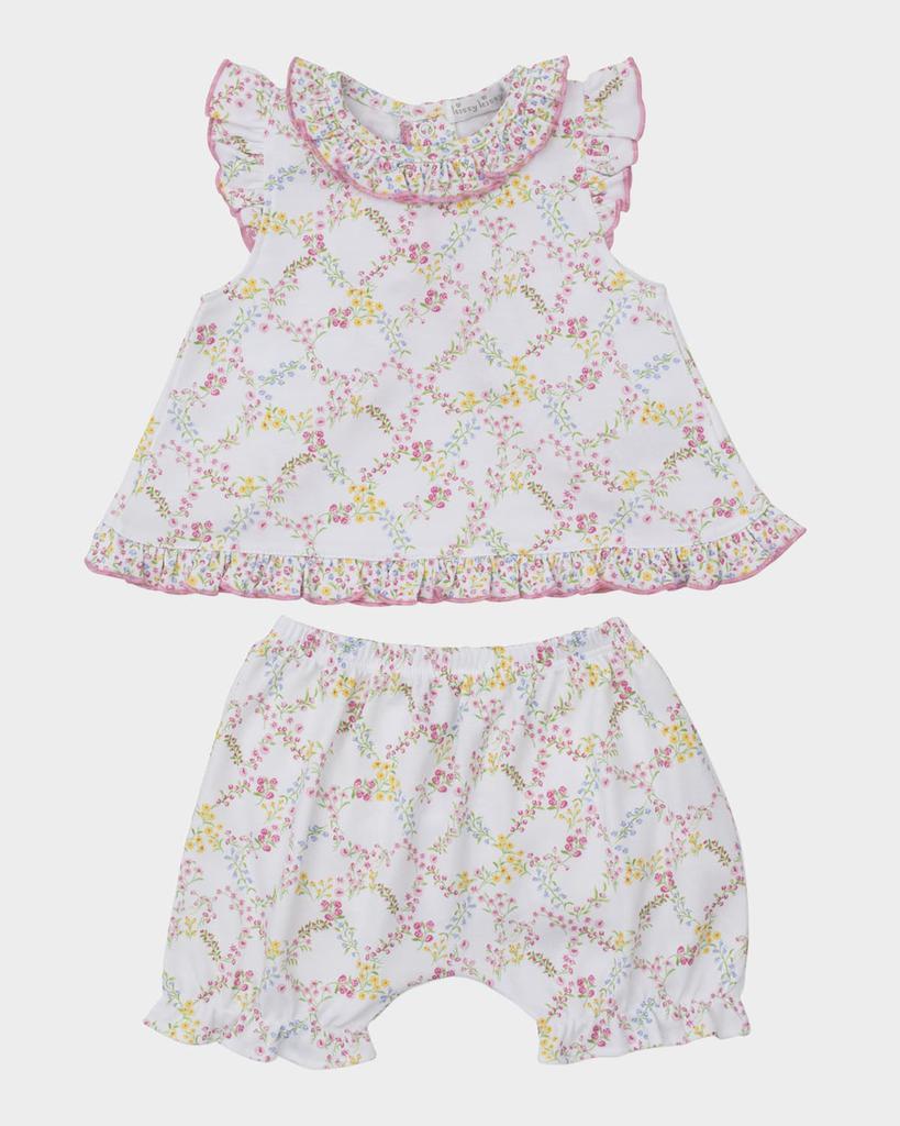 Kissy Kissy Girl's Garden Trellis Sunsuit Set Mix, Size 0M-9M