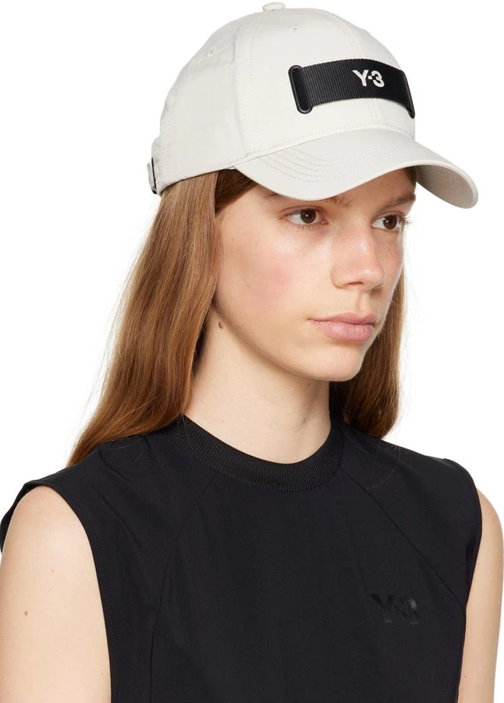 Y-3 Beige Webbing Cap 2