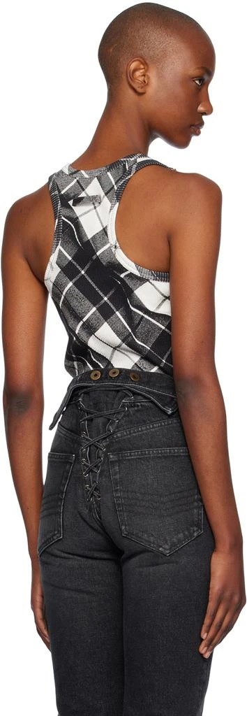 Jean Paul Gaultier Black & White Tartan Tank Top 3