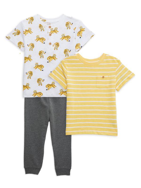 Little Me Baby Boy's 3-Piece Tee & Joggers Set