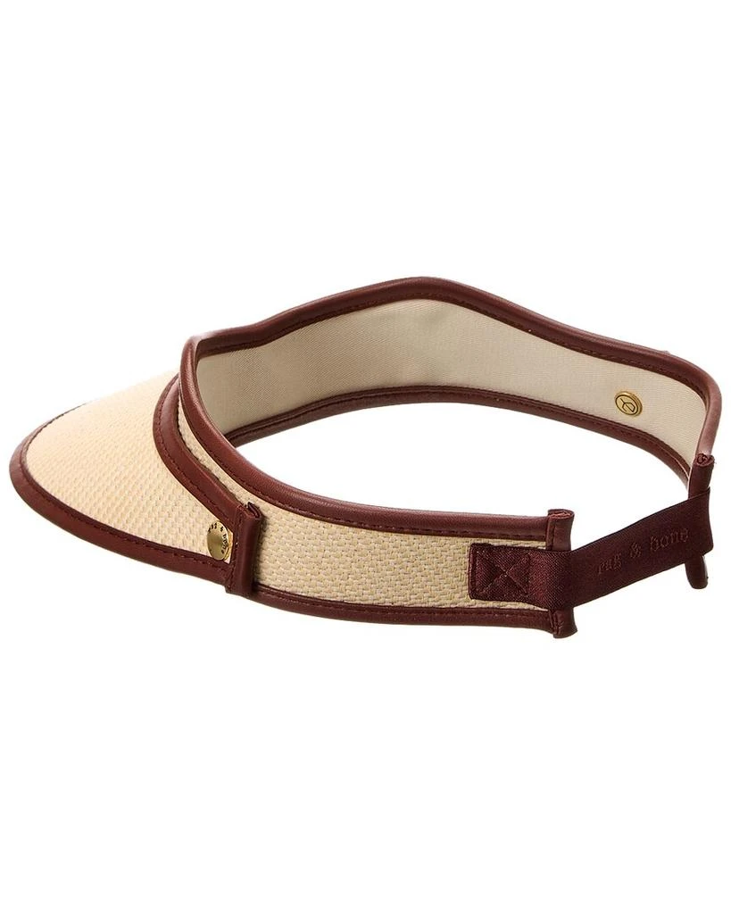 Rag & Bone Leather Trimmed Straw Visor Rag & Bone Leather Trimmed Straw Visor main image 3