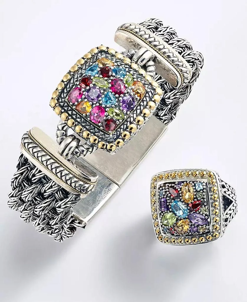 Effy EFFY® Multi-Stone Ring in 18k Yellow Gold and Sterling Silver (3-1/4 ct. t.w.) 4