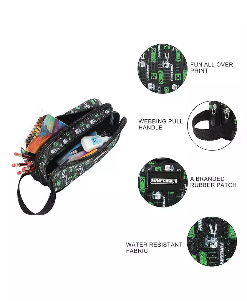 Minecraft Creepers Dual-Compartment Utility Case With Webbing Pull Handle 3