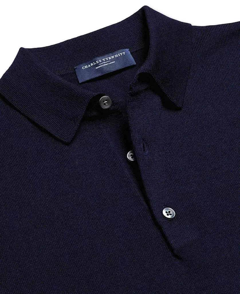 Charles Tyrwhitt Men's Merino Wool Polo Sweater 4
