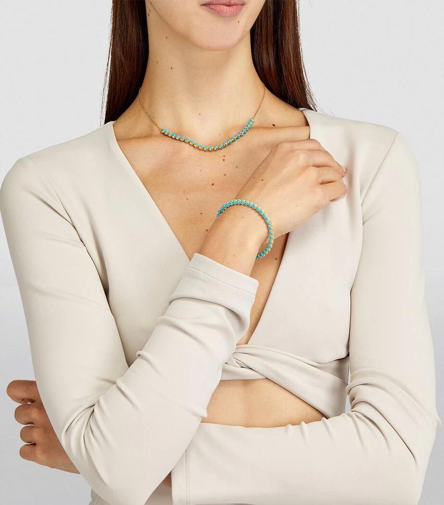 L'ATELIER NAWBAR Yellow Gold, Diamond and Enamel The Cobalt Necklace 3