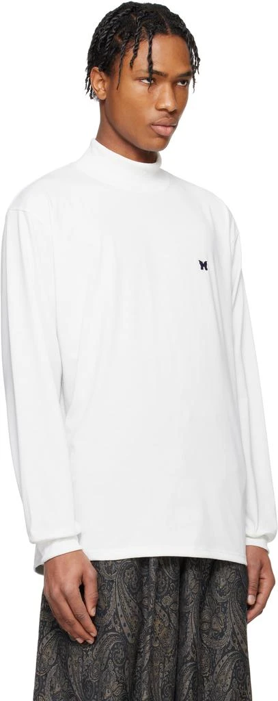 Needles White Mock Neck T-shirt 2
