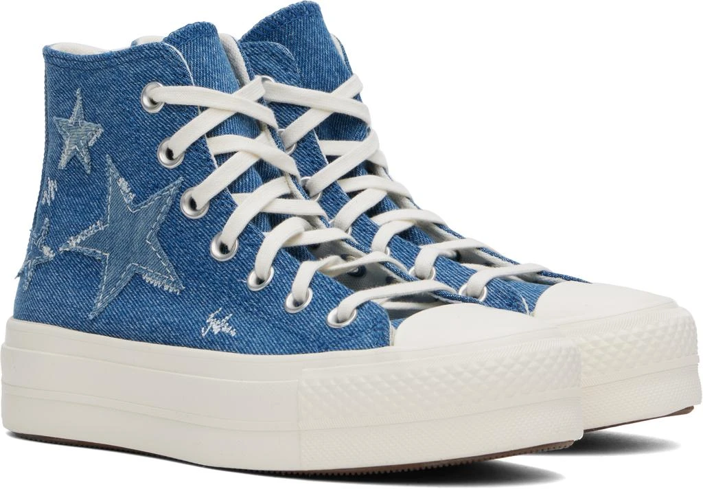 Converse Blue Chuck Taylor All Star Lift Platform Denim High Top Sneakers 4