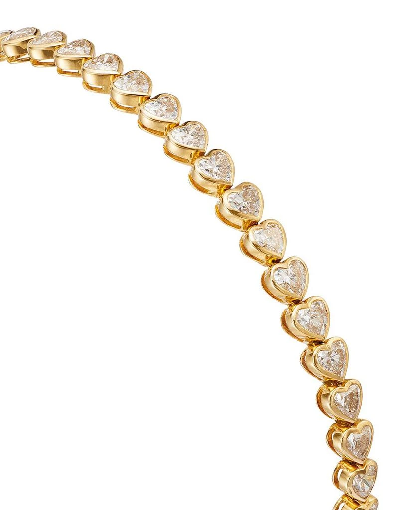 Moon
Meadow 14K Yellow Gold Lab Grown Diamond Heart Tennis Bracelet 3
