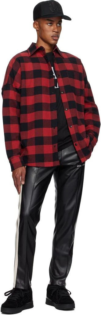 Palm Angels Red & Black Classic Logo Overshirt 4