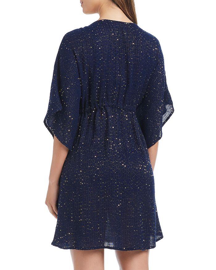 Beyond Control Bleu Rod Beattie Sequin Tie Front Caftan