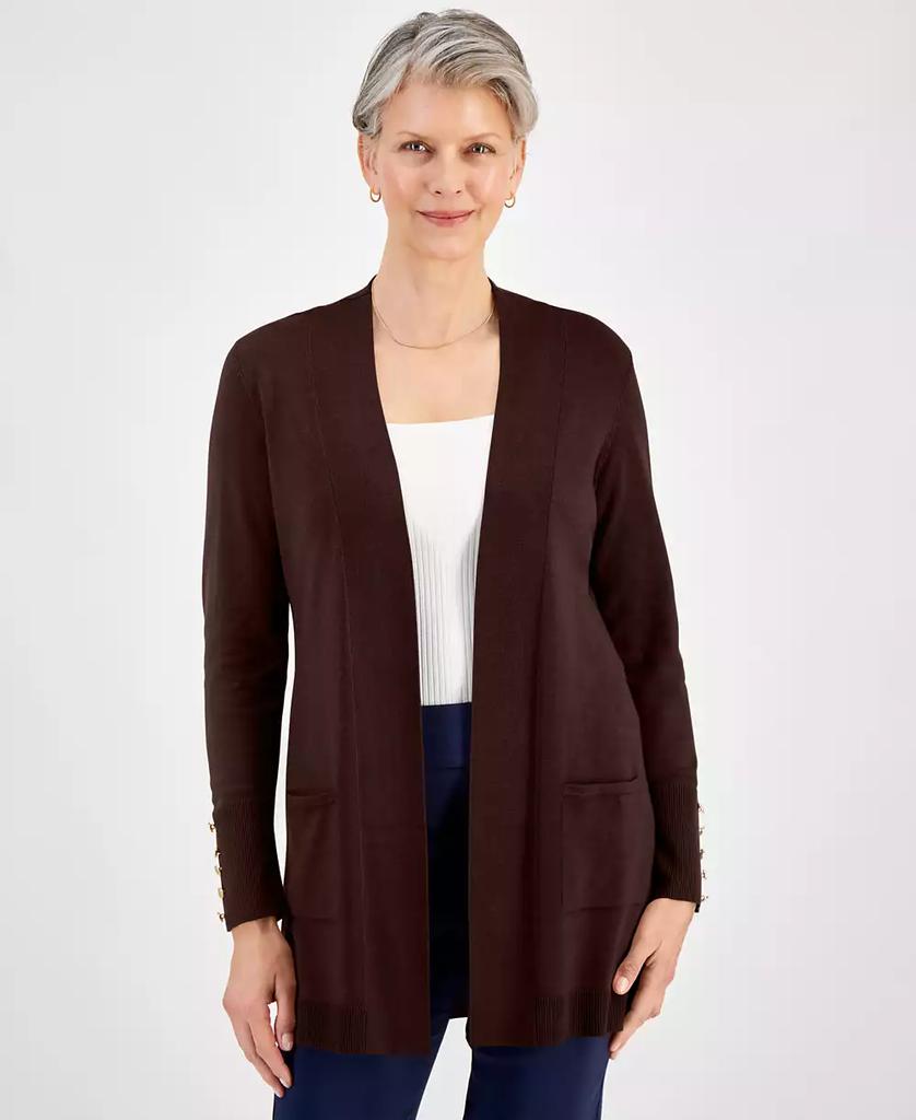 JM Collection Women's Button-Sleeve Flyaway Cardigan, XS-4X, Created for Macy's