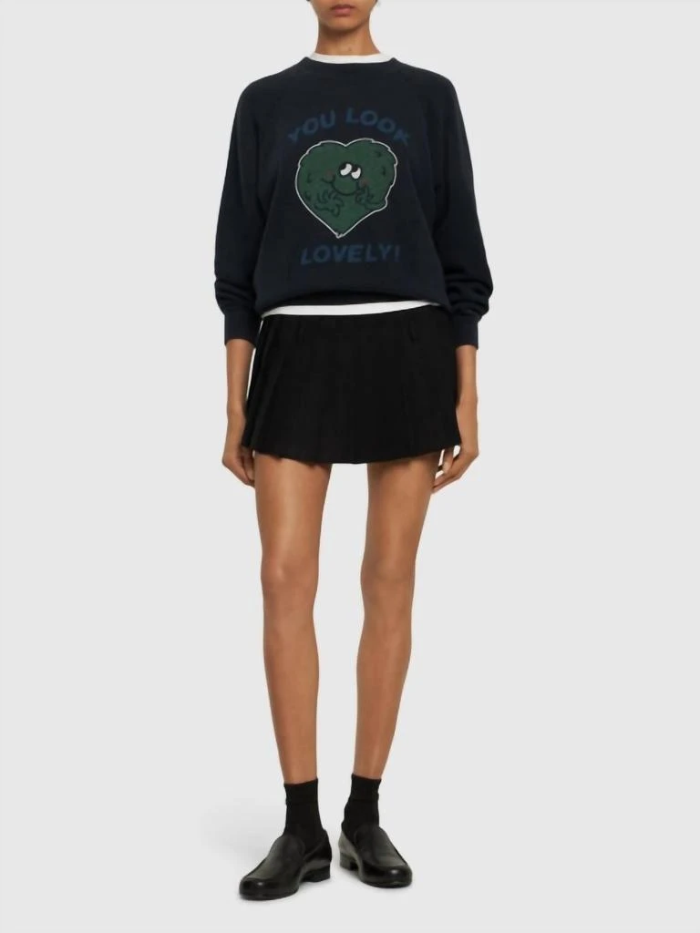 Shop Upcycle Lovely Sweatshirt In Black on Sale at BeyondStyle