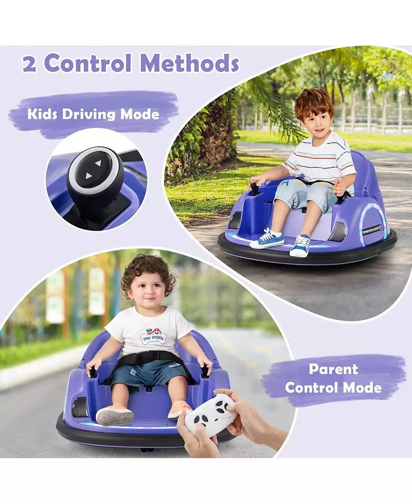 Mecale 12V 360° Ride on Bumper Car for Toddlers with Remote Control 7