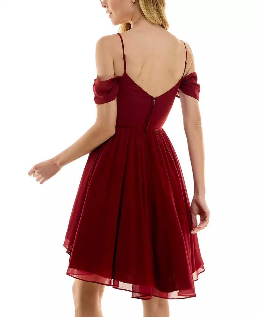City Studios Juniors' Draped Off-The-Shoulder Fit & Flare Dress - Dresses & Skirts - Free Shipping - BeyondStyle City Studios Juniors' Draped Off-The-Shoulder Fit & Flare Dress - Dresses & Skirts - Free Shipping - BeyondStyle