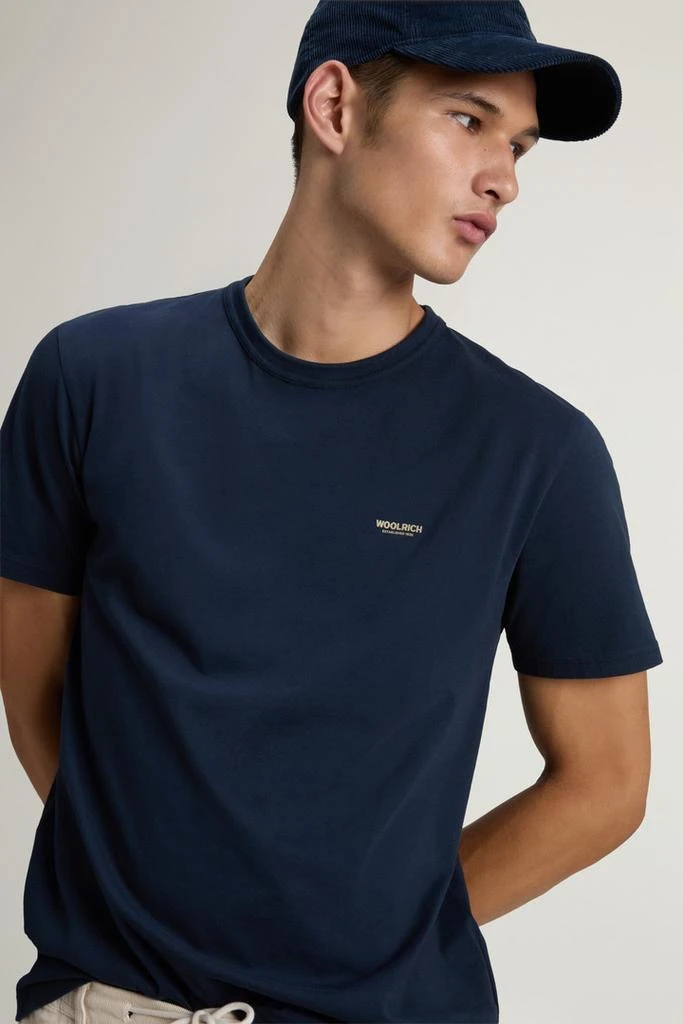 Woolrich T-shirt in Pure Cotton - Men - Blue 4