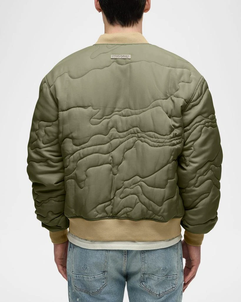 Hudson Men's Quilted Nylon Bomber Jacket 3