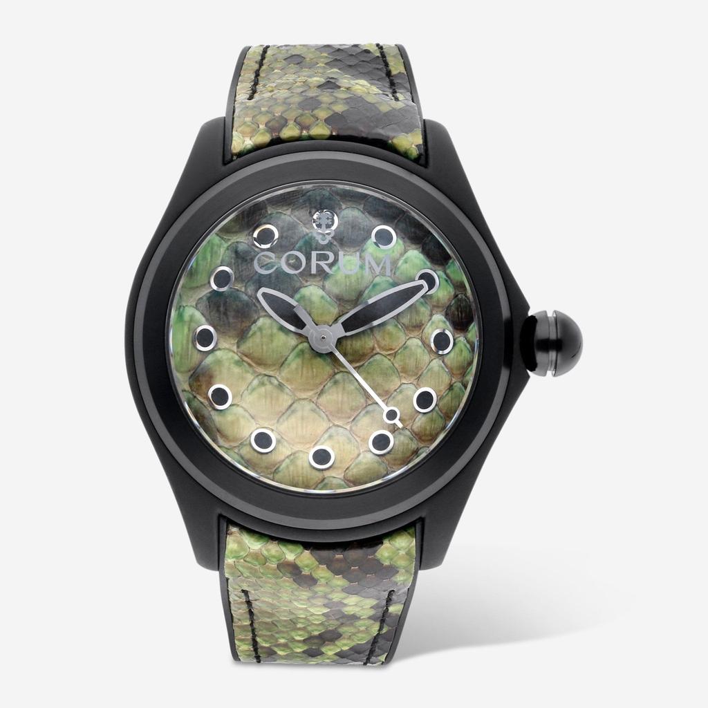 Corum Corum Bubble 47 Green Python Limited Edition Stainless Steel Automatic Men's Watch L082/03192