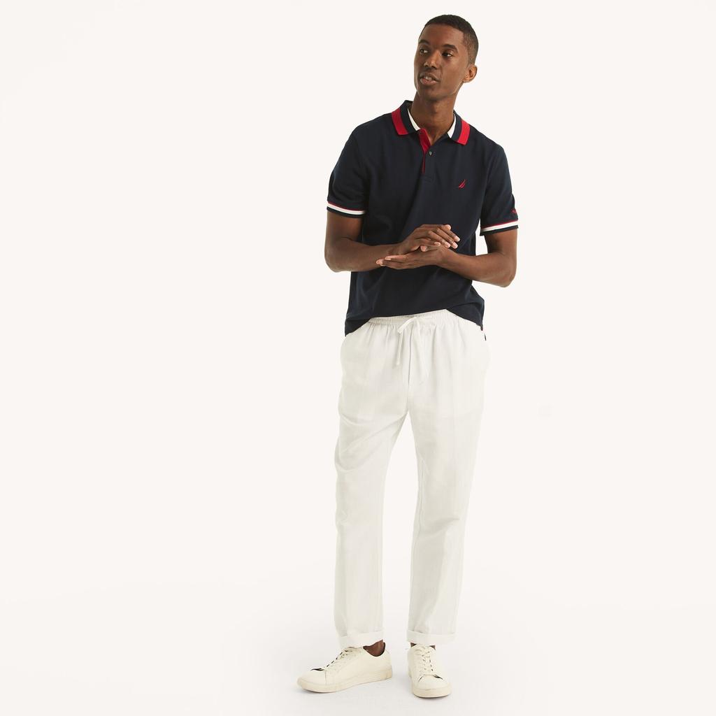 Nautica Mens Sustainably Crafted Classic Fit Deck Polo