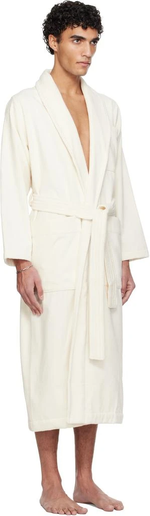 Tekla Off White Terry Classic Bathrobe 2
