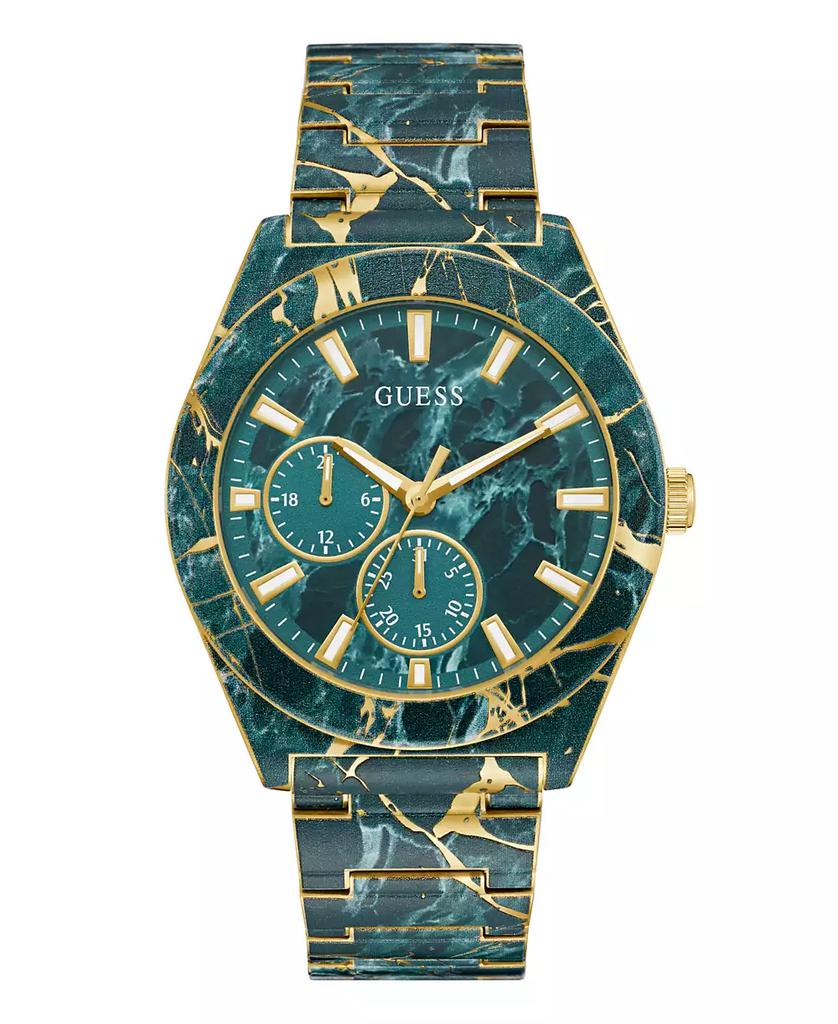 GUESS Men's Green Multi-function Watch, 44mm