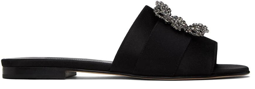 Manolo Blahnik Black Martamod Sandals 1